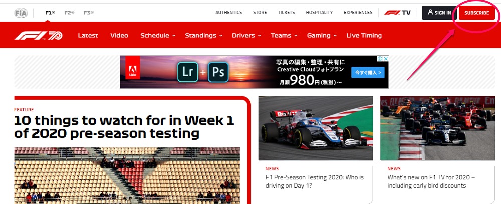 F1 プレシーズンテスト 海外サイトでライブ情報を取得する 映像は F1モタスポgp Com