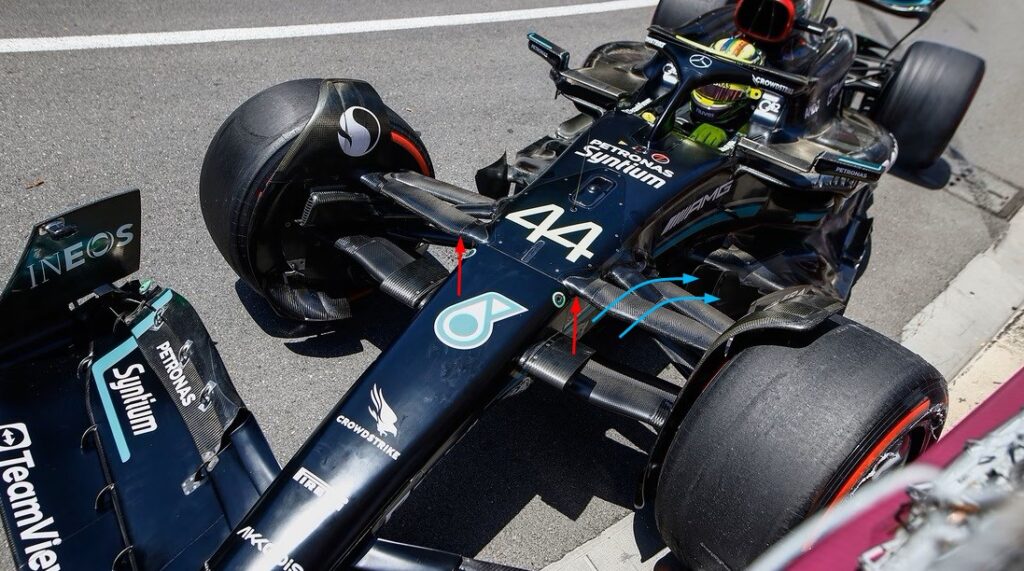 メルセデスW14のアップデート！サイドポッドの大改良とフロア解析！